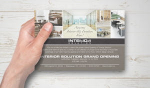 Interior Solutions invitation card design