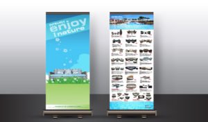 patio furniture store indoor roll-up banner