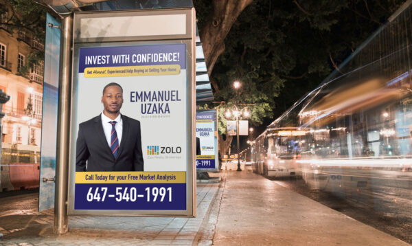 Emmanuel realtor billboard bus shelter poster design